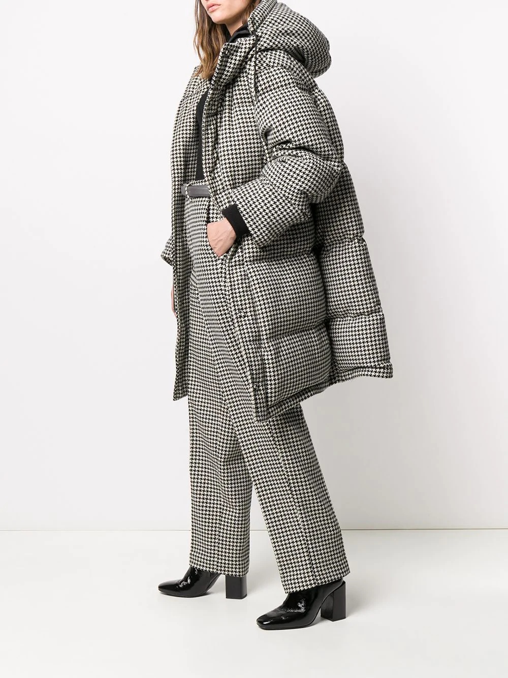 Houndstooth padded coat - 2