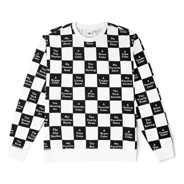 (WMNS) Vans Checkerboard 21 소년 Crewfriend 스웨터 '블랙 화이트' VN0A5LJJ705 - 1