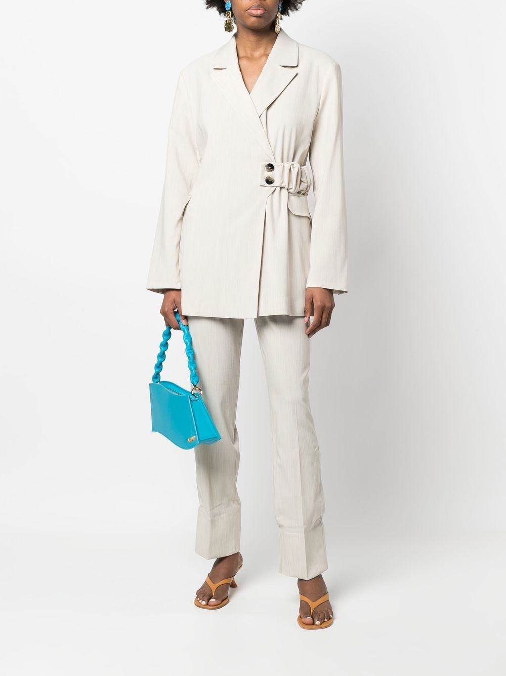 high-waisted straight-leg trousers - 2