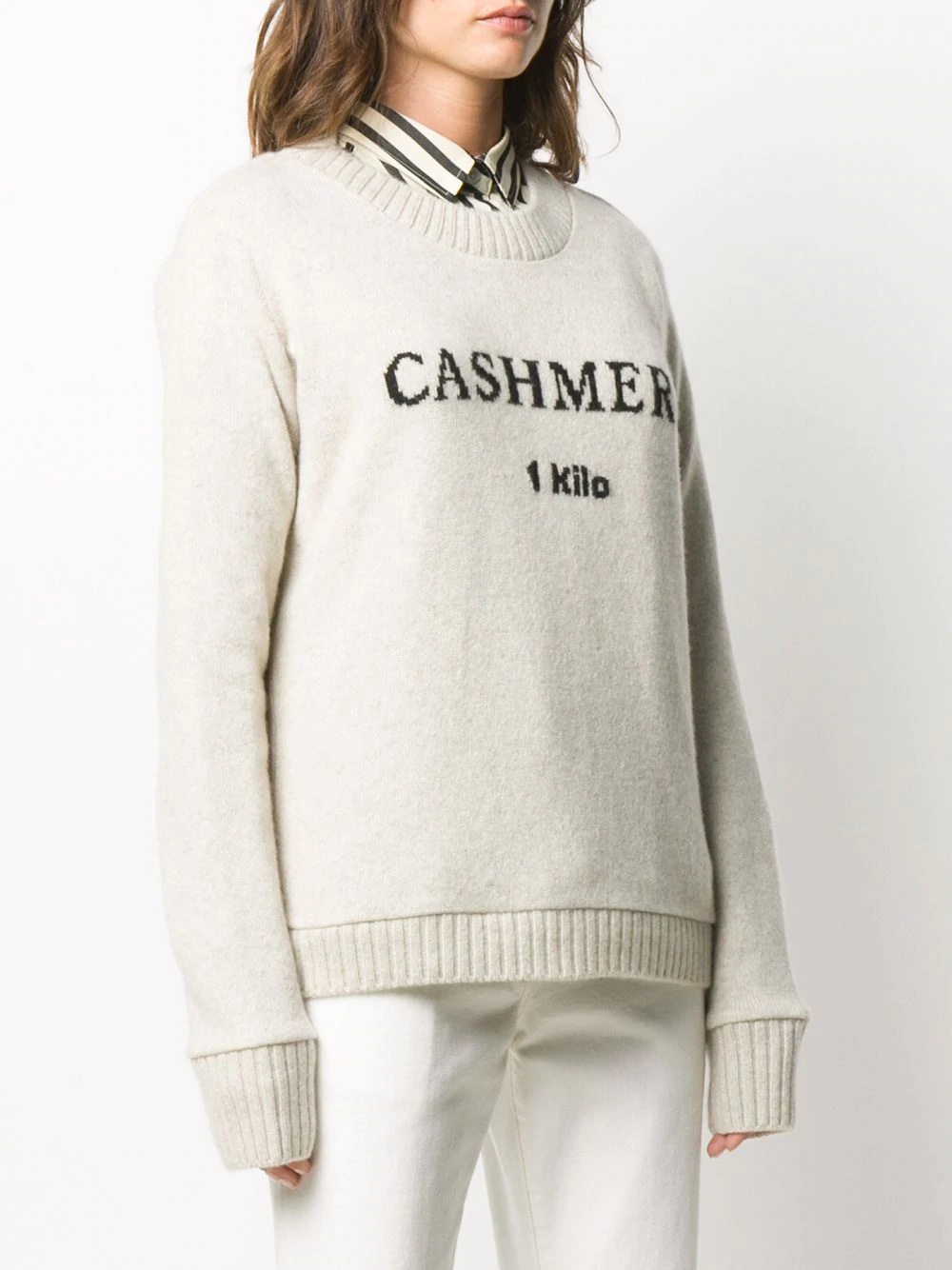 cashmere embroidered jumper - 3