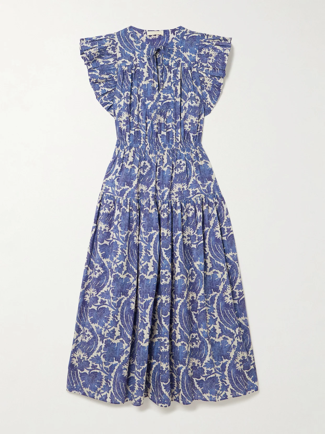 Kairi Ruffled Tiered Floral-print Cotton-blend Midi Dress - 1