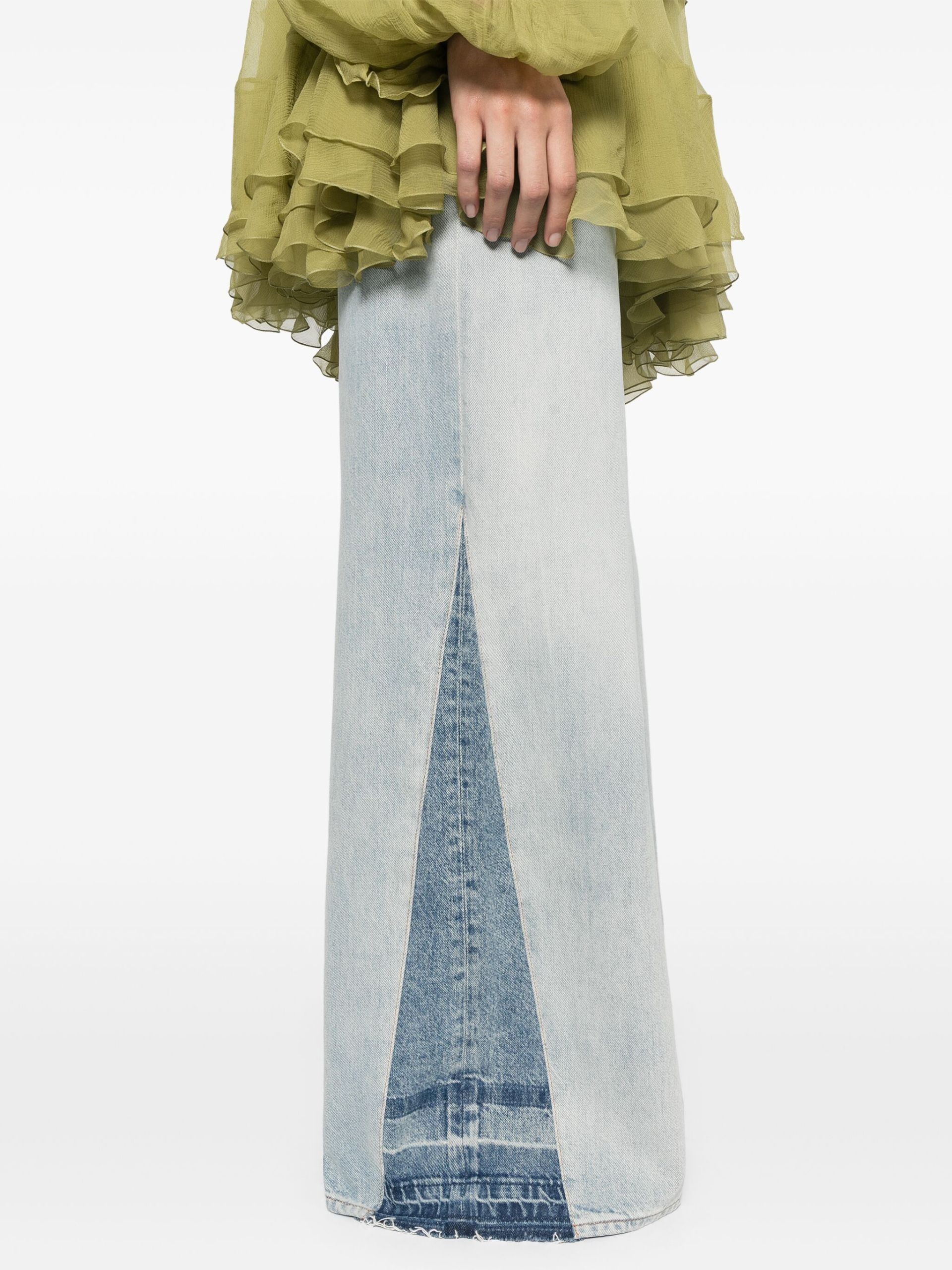 Panelled Wide-Leg Jeans - 5