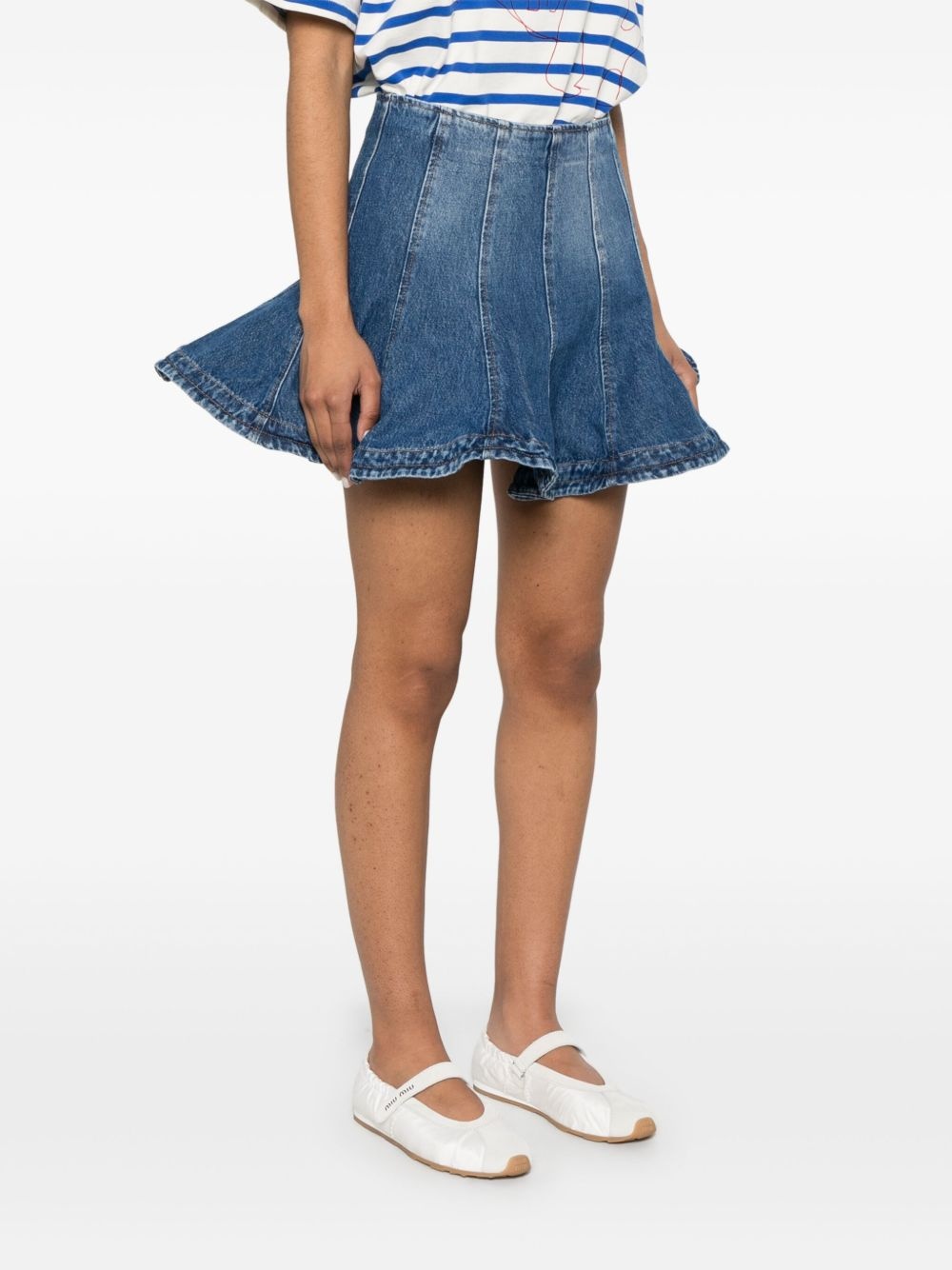 wired-hem mini skirt - 3