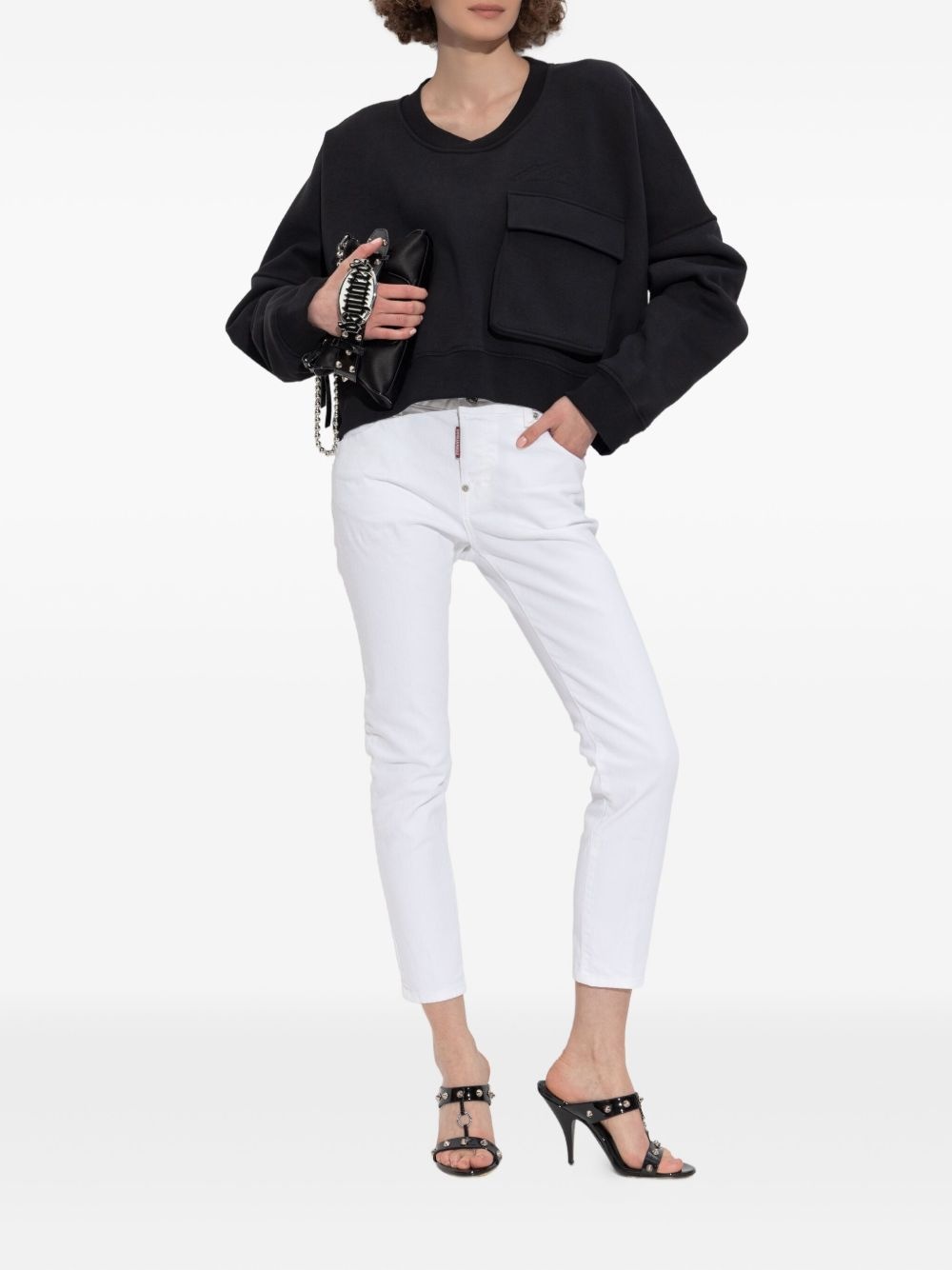 flap-pocket sweatshirt - 2