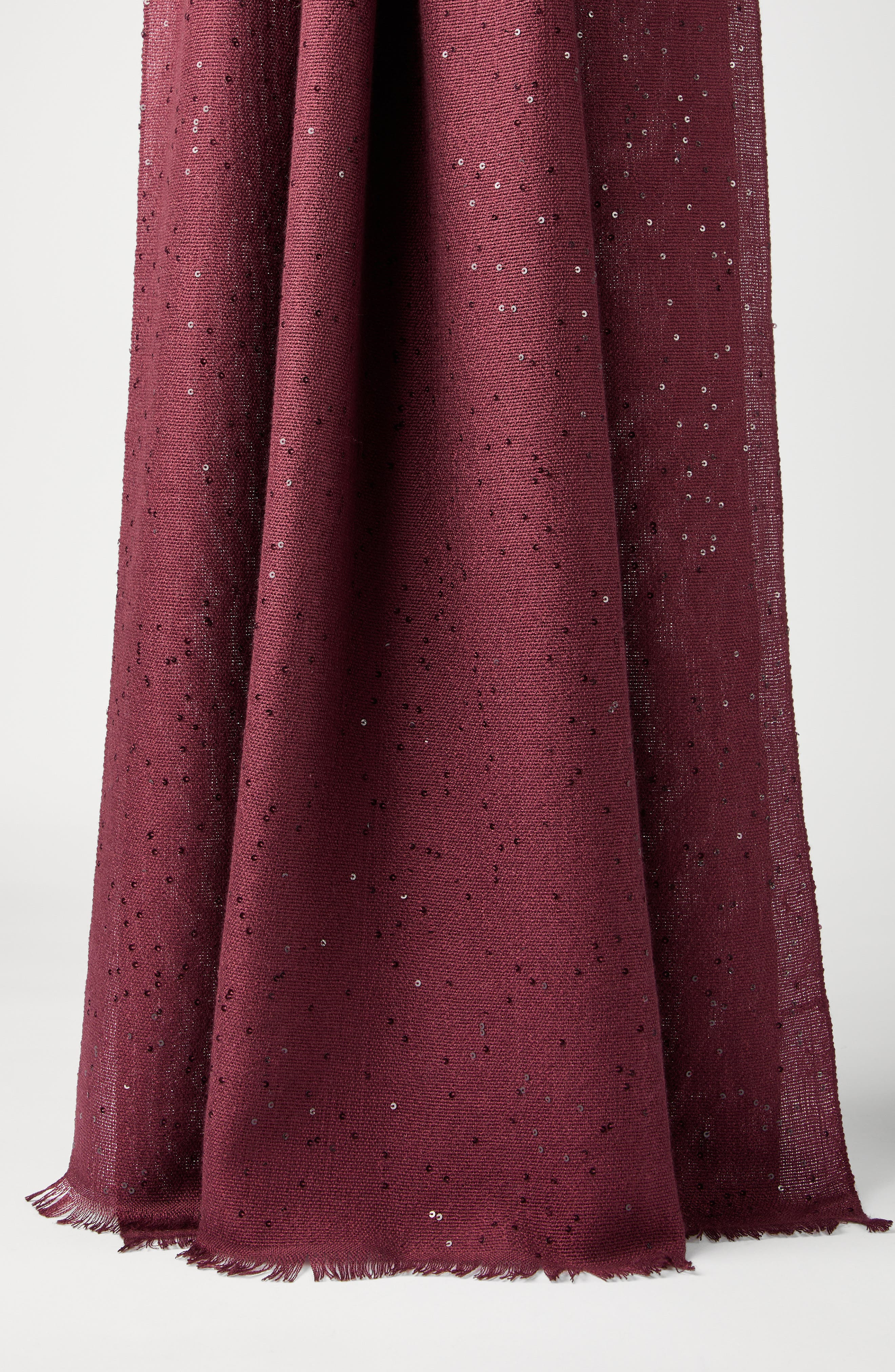 Brunello Cucinelli Cashmere and silk Diamond yarn scarf in Amaranth at Nordstrom - 2