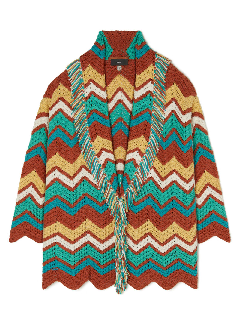 Kaleidoscopic Chevrn Cardigan 1