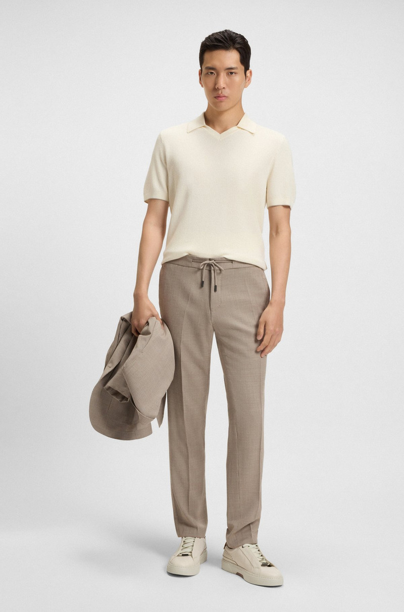 BOSS KNIT POLO SWEATER IN SILK AND COTTON outlook