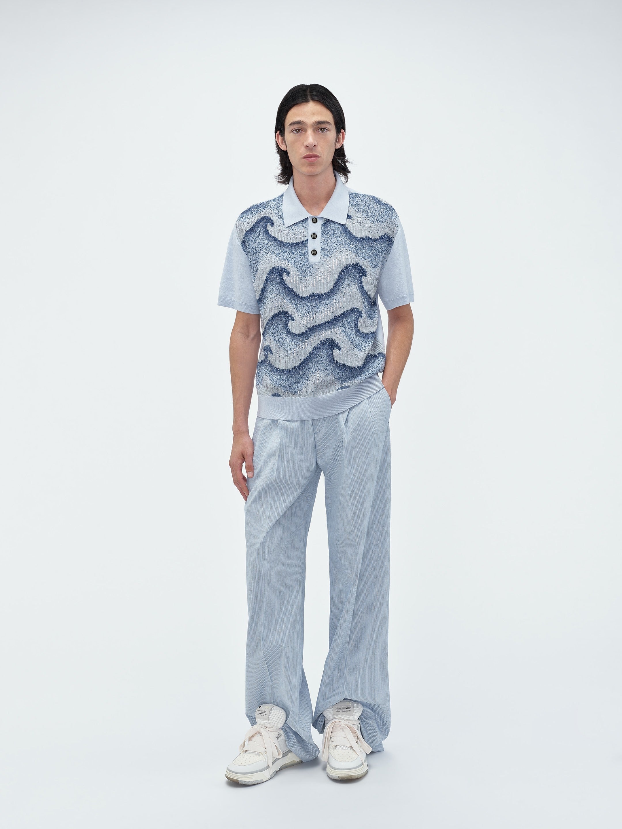 WAVY EMBELLISHED POLO - 2