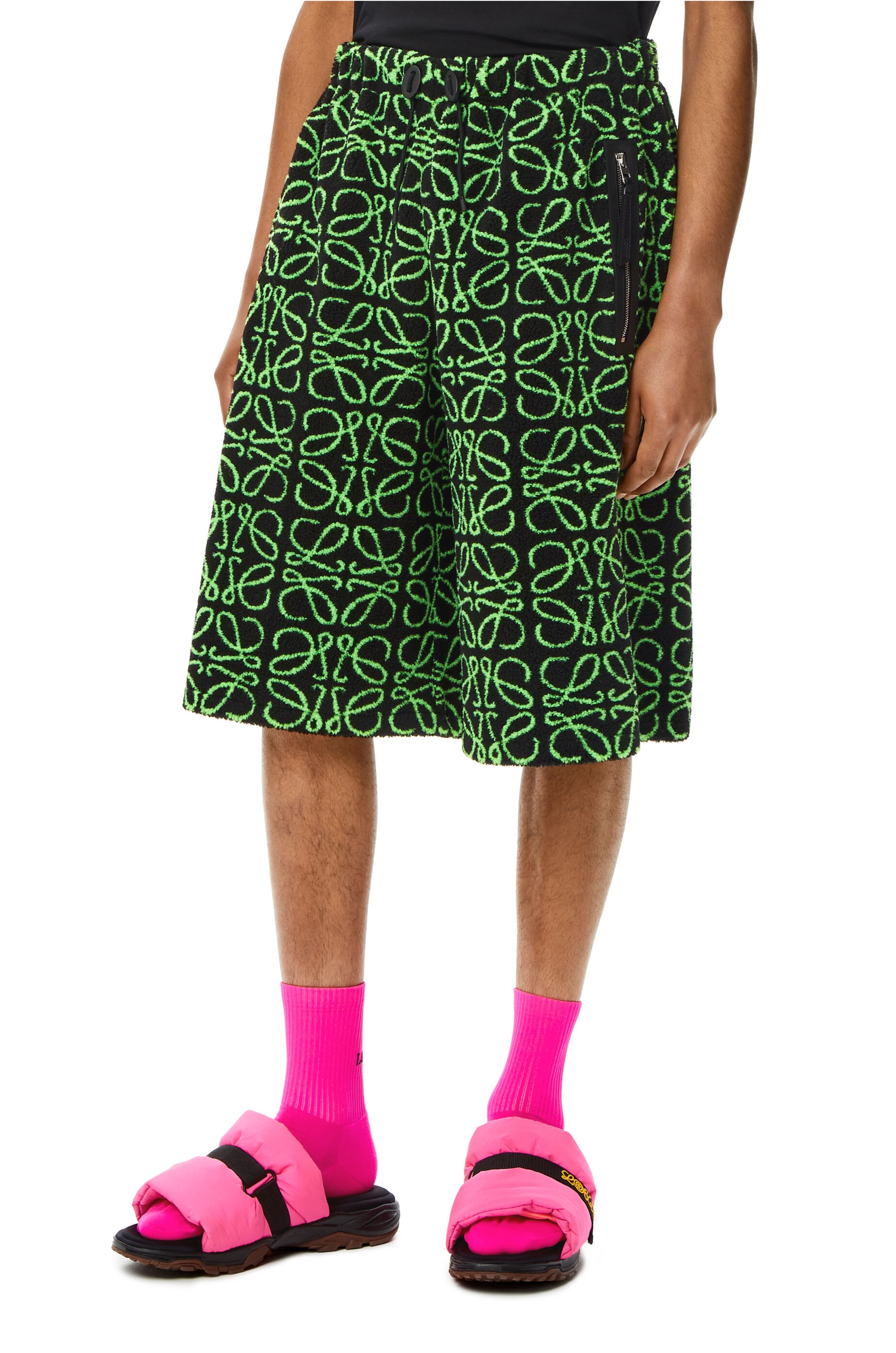 Bermuda shorts in Anagram jacquard fleece - 3