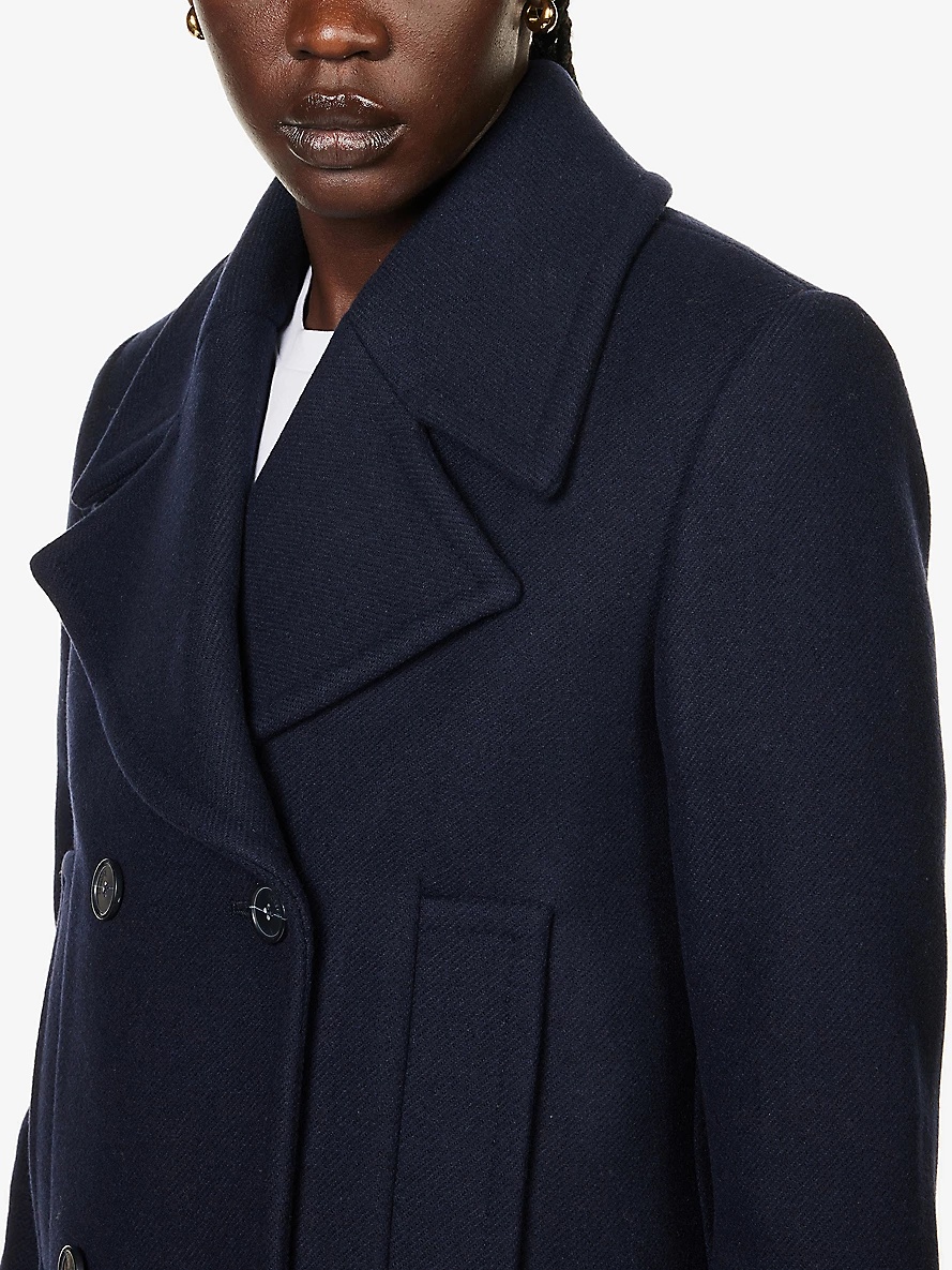 Dove wool-blend coat - 5