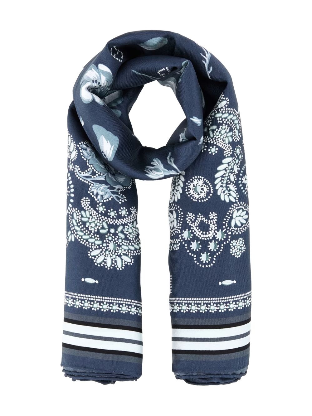 floral paisley silk scarf - 1