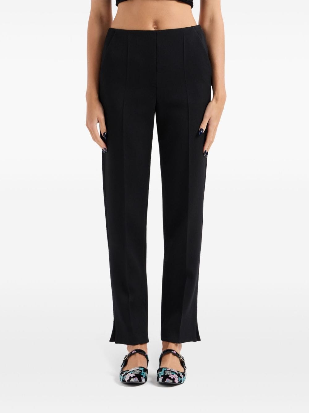 straight-leg wool trousers - 2