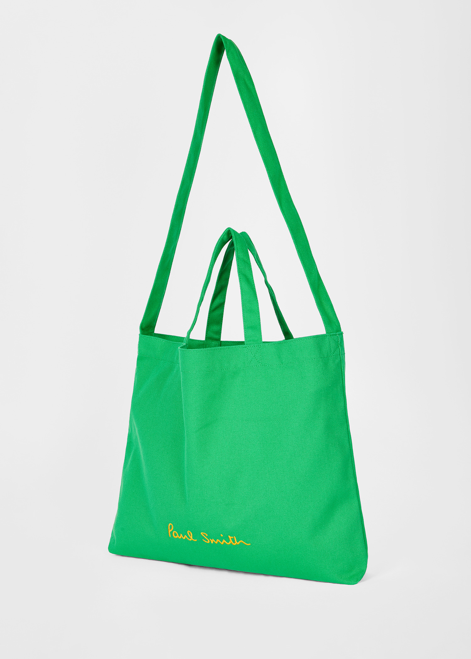 Green Cotton-Canvas Quote Tote Bag - 2