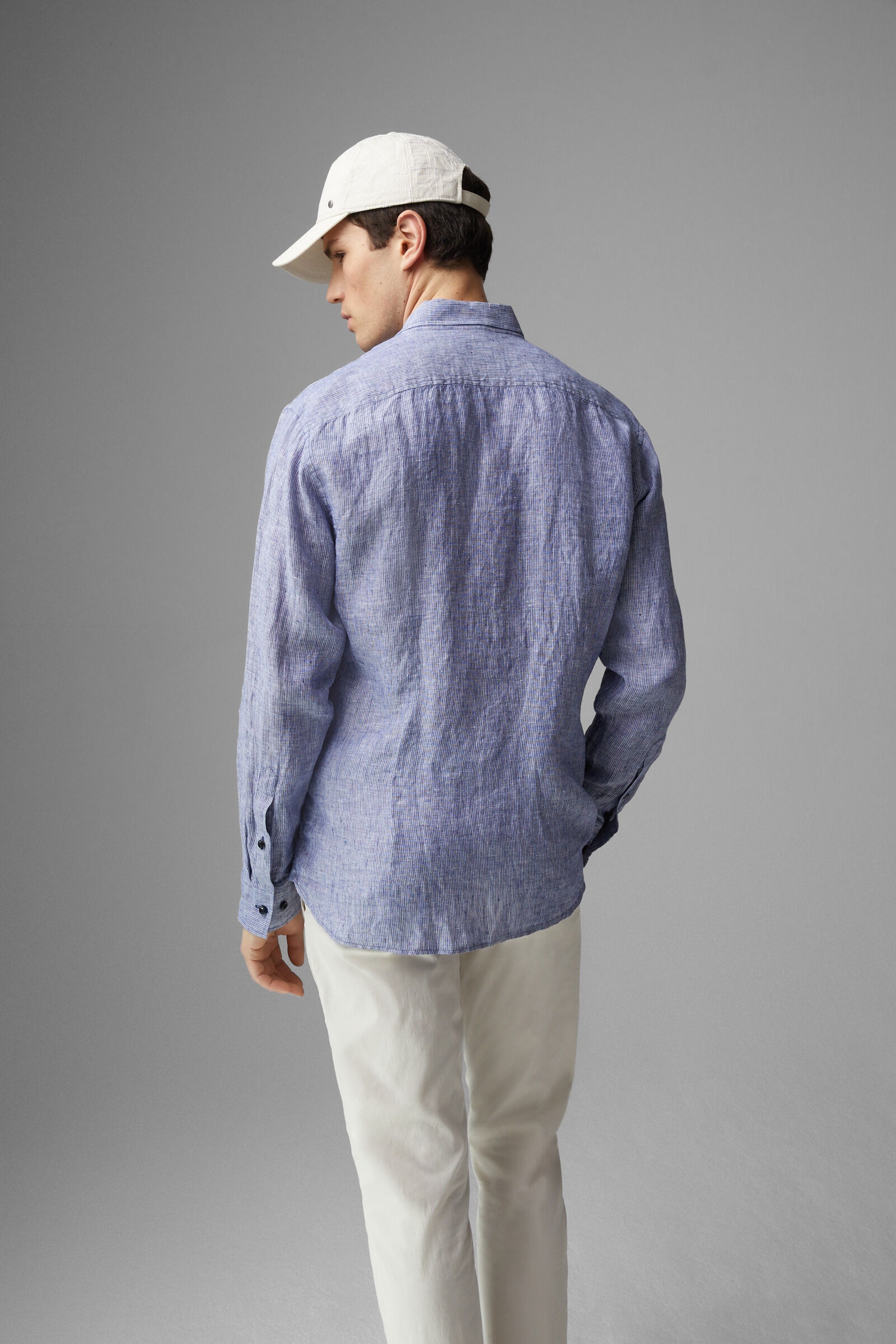 Timi Linen shirt in Dark blue - 3