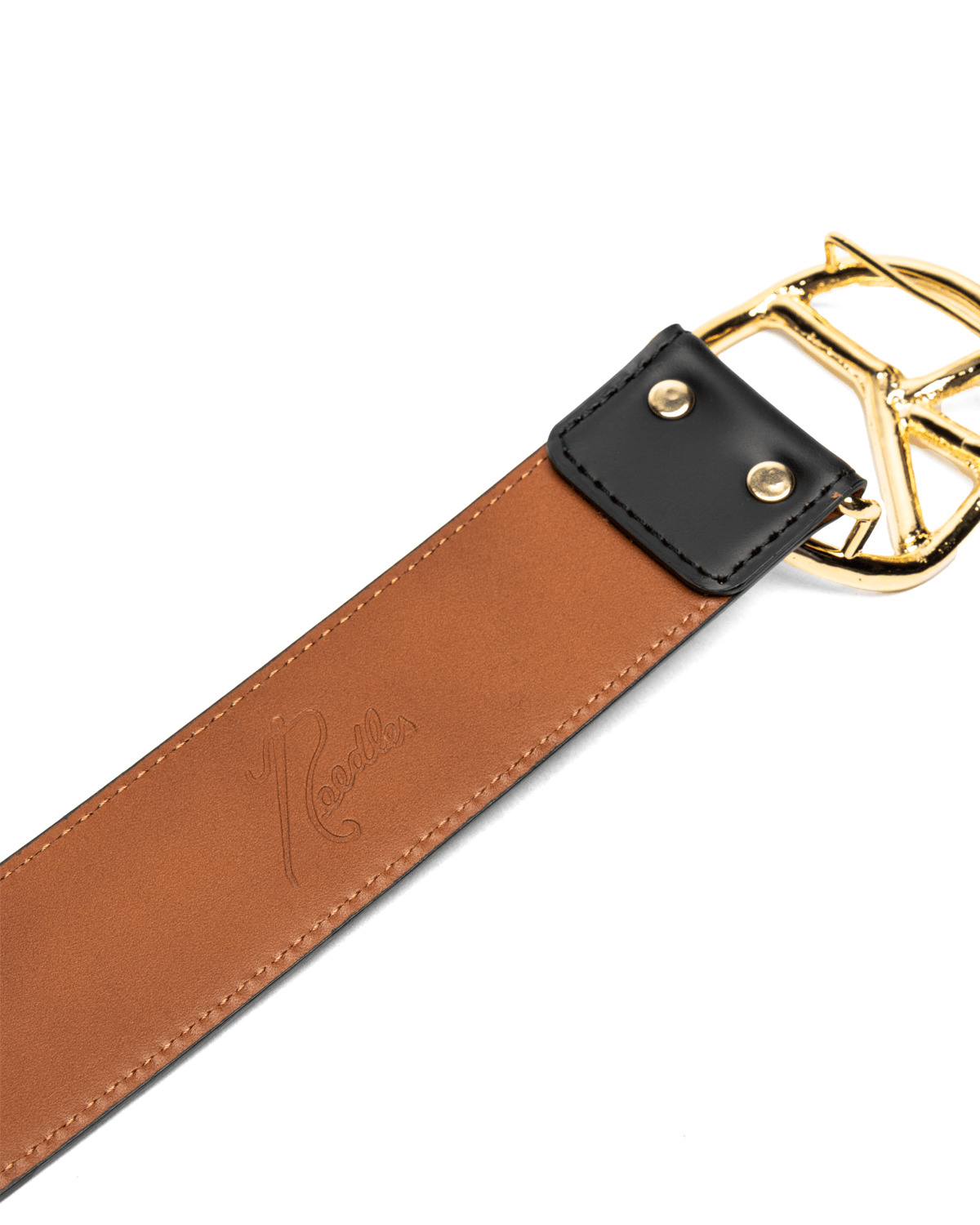 Peace Buckle Bracelet - Black Steer Leather - 2