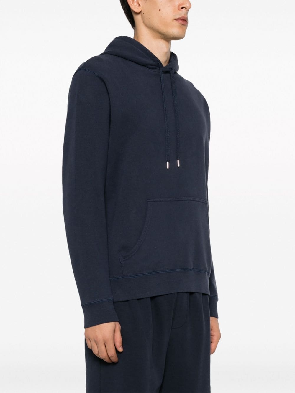 drawstring-fastening cotton hoodie - 3