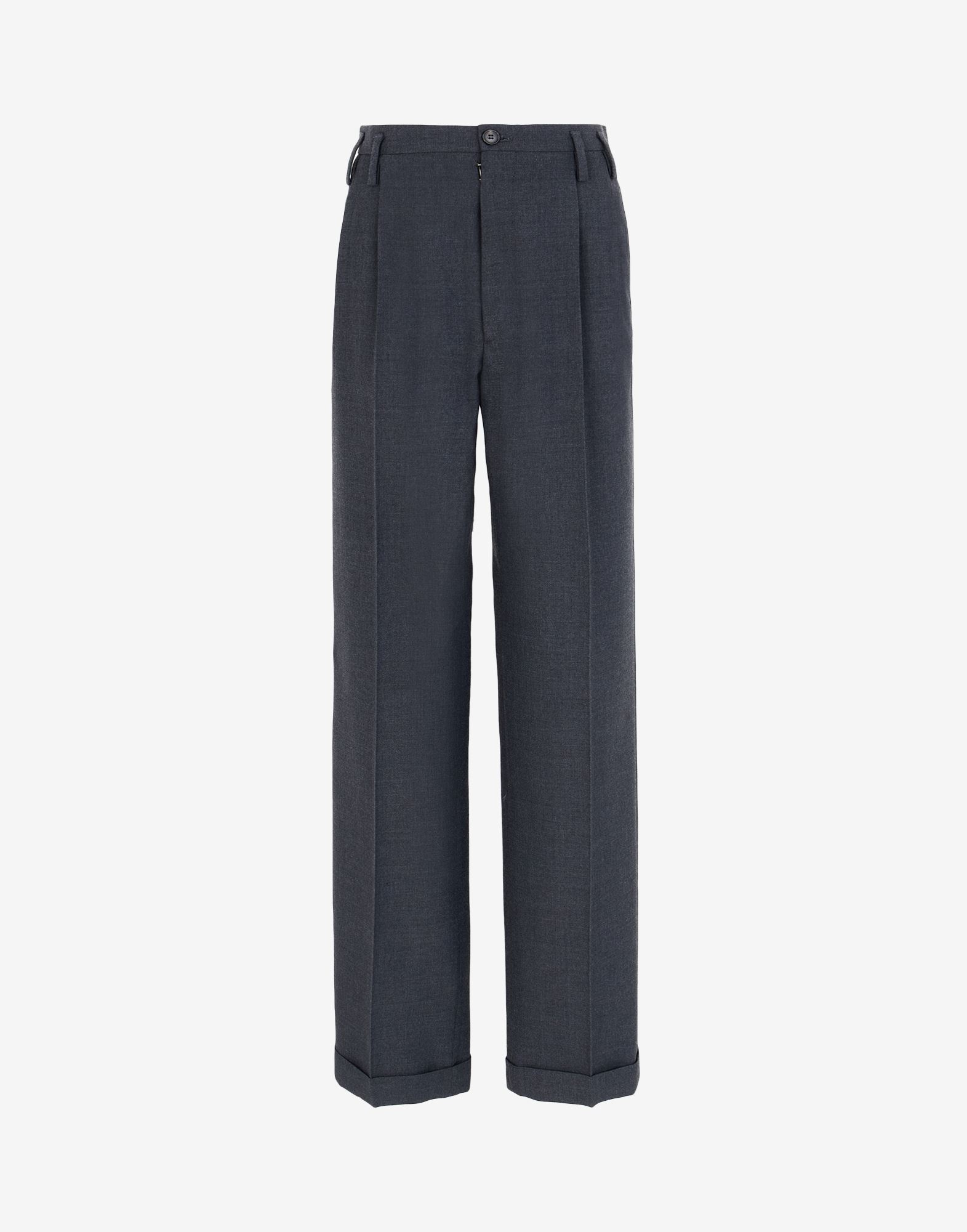High-waisted pleated trousers - 1
