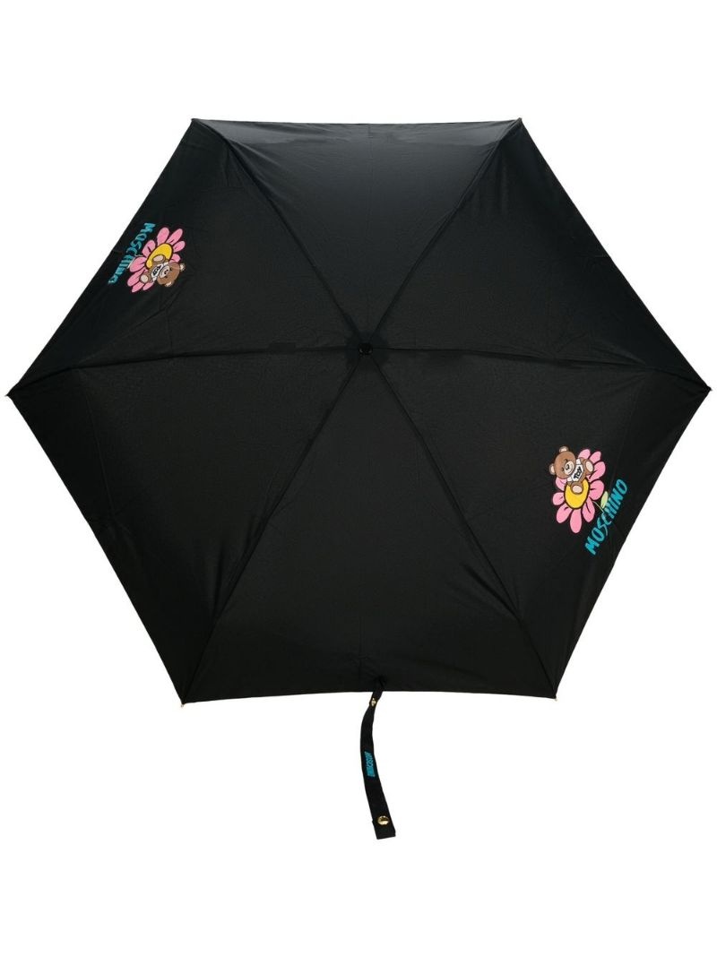 Teddy Bear floral-print umbrella - 1