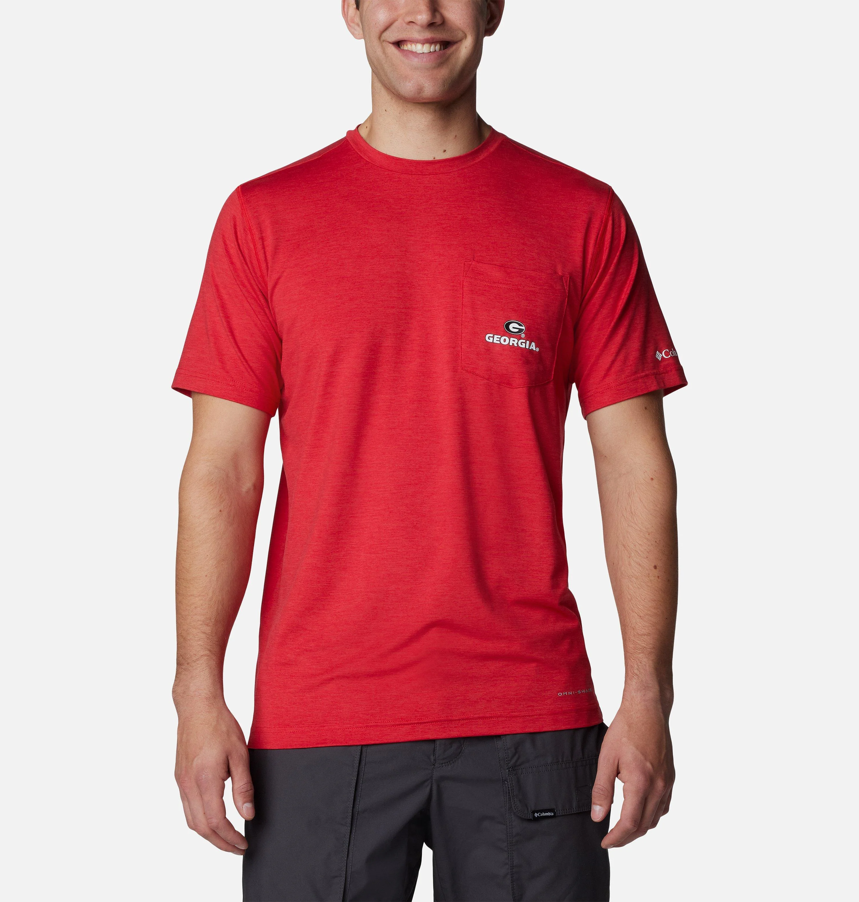 Men's Collegiate Tech Trail Short Sleeve Shirt - Georgia - 1