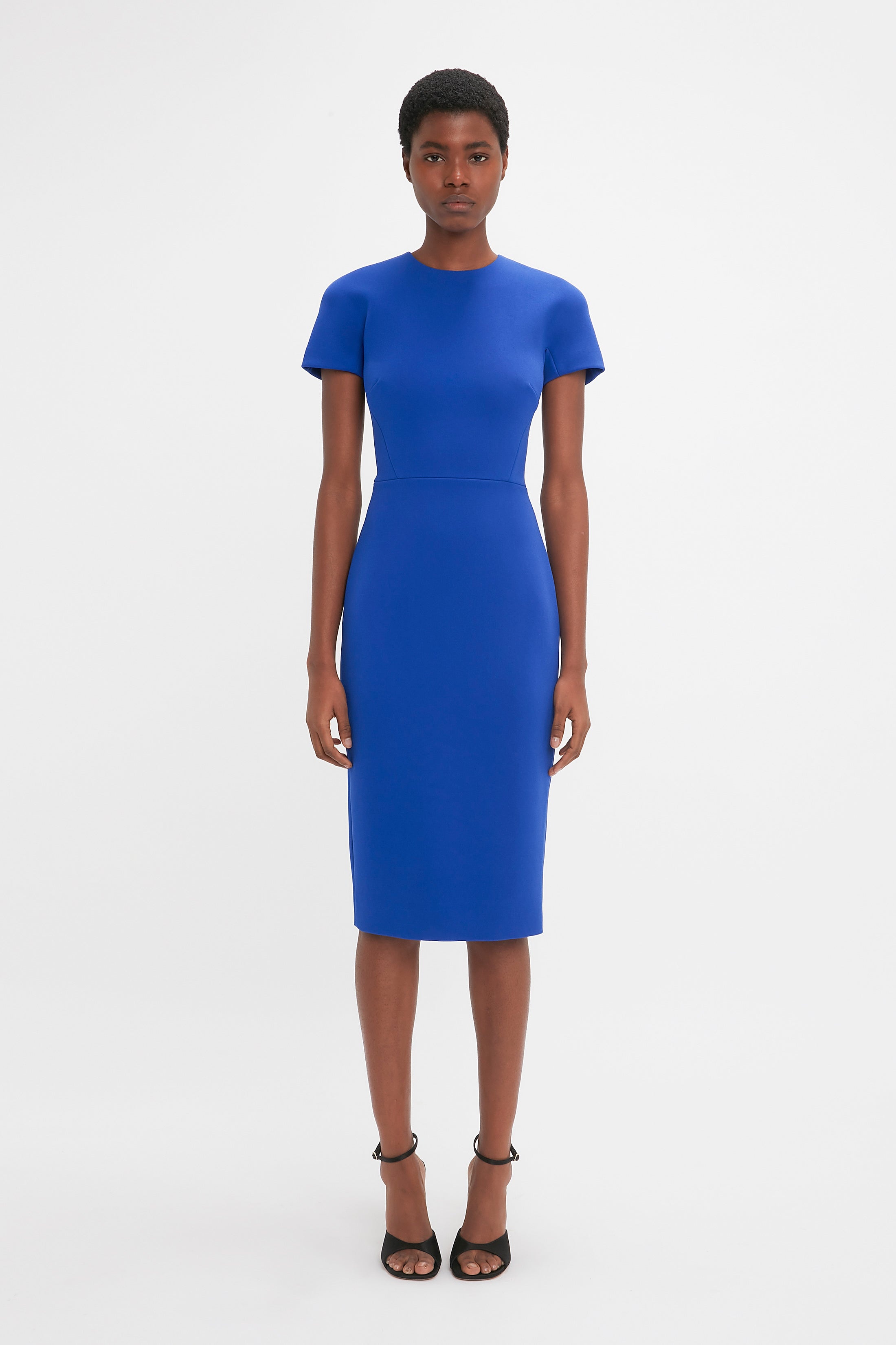 Fitted T-Shirt Dress In Palace Blue - 2