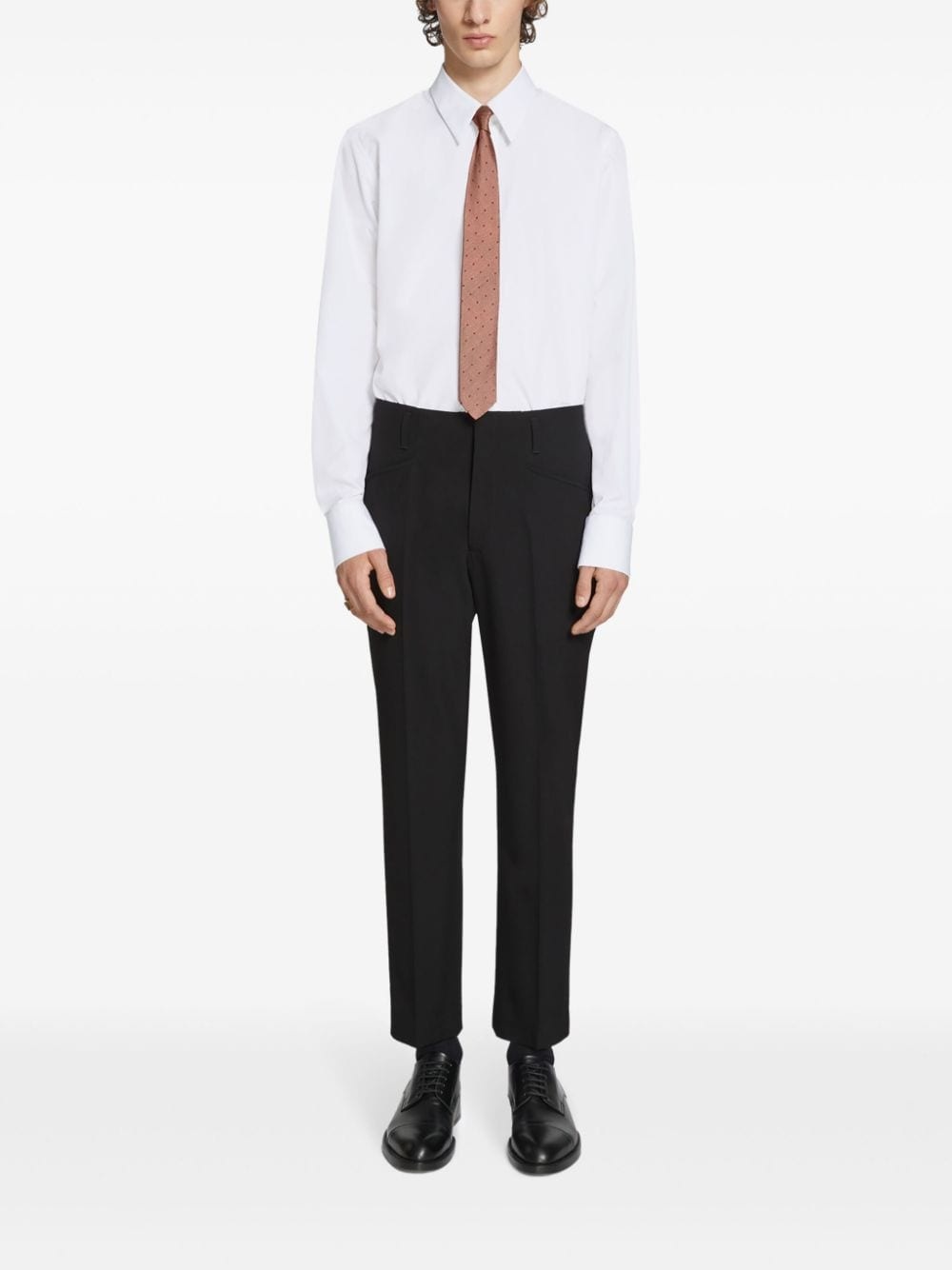 classic-collar cotton shirt - 2