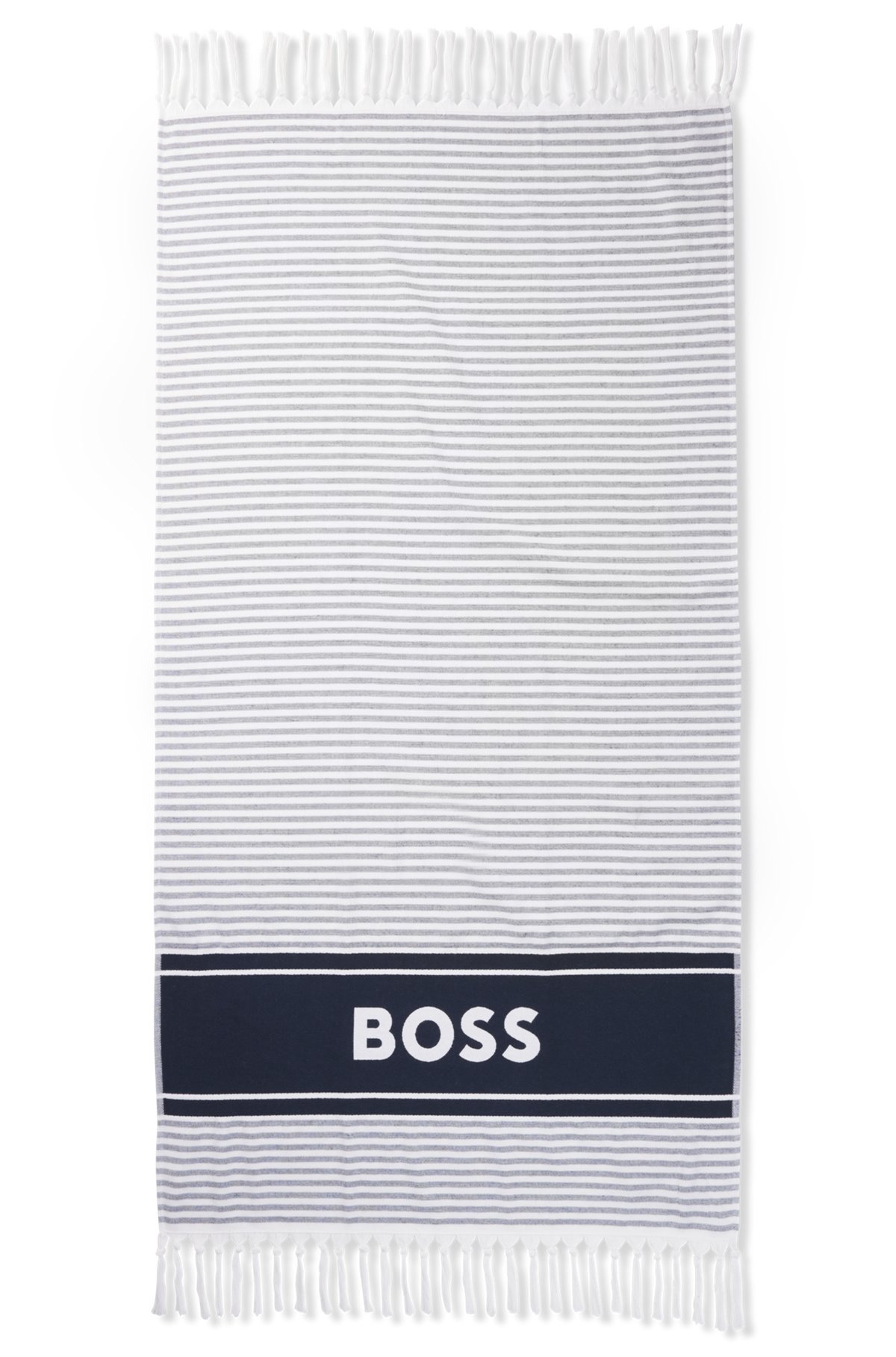 BEACH TOWEL IN COTTON WITH STRIPES AND LOGO - 2