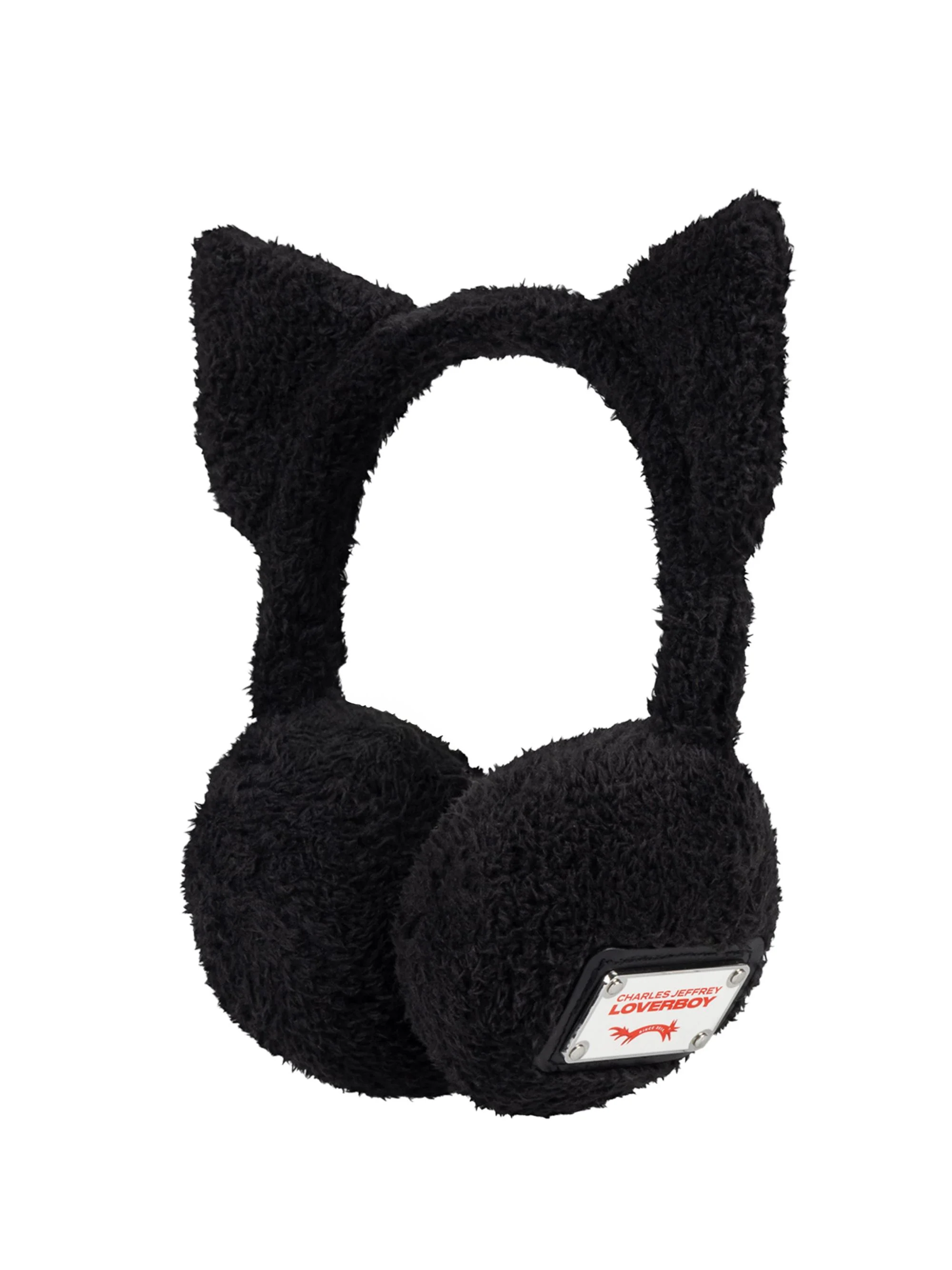 Men's Logo Faux-Fur Earmuffs - Black - 1
