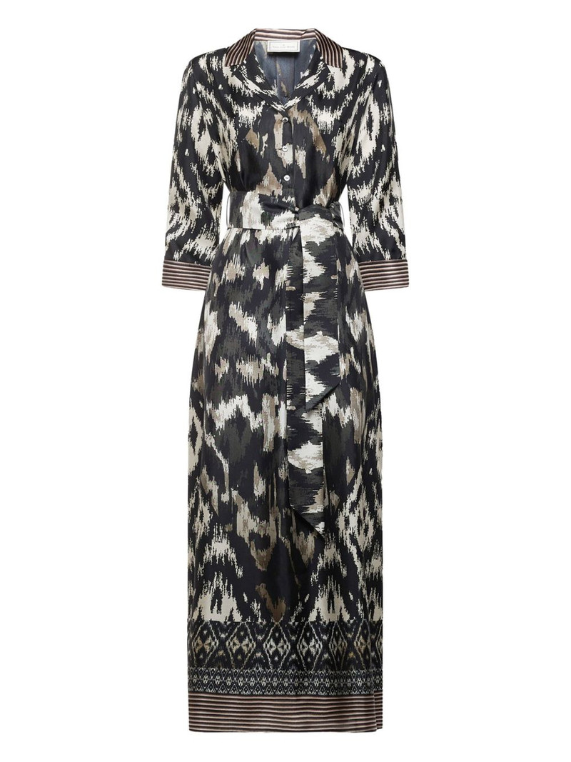 geometric-pattern shirt maxi dress 1