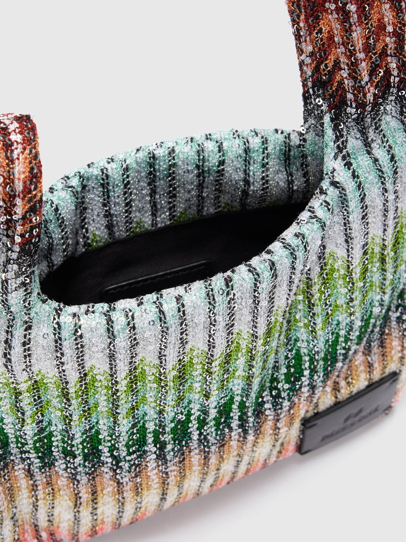 Handbag in zig zag viscose blend 4