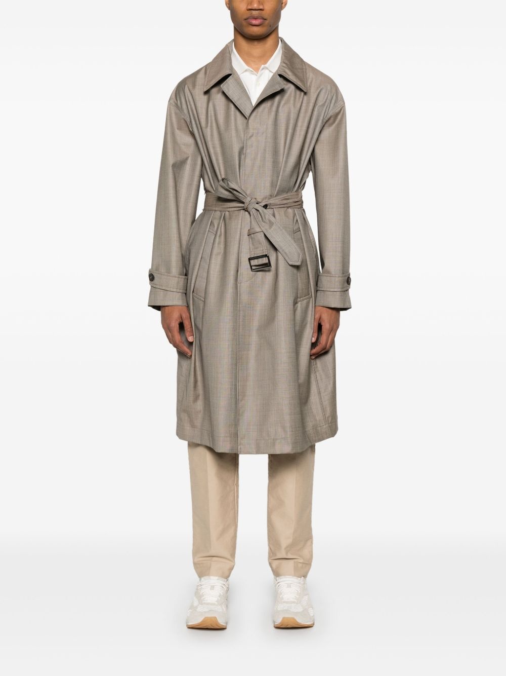 virgin-wool trench coat - 2