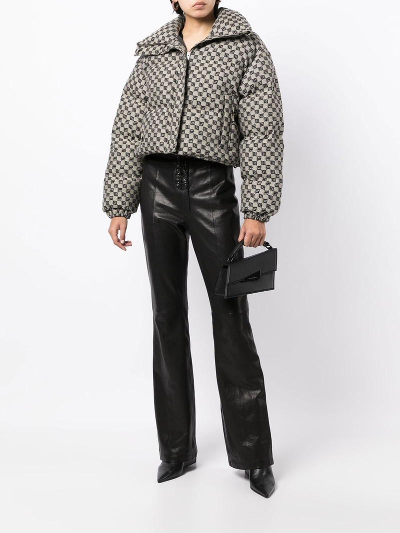MISBHV monogram-print cropped puffer jacket outlook