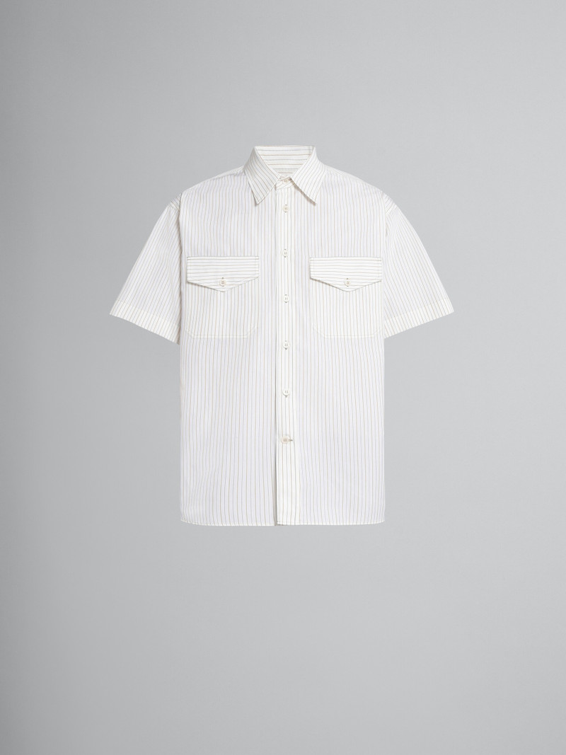 WHITE STRIPED POPLIN SHIRT 1