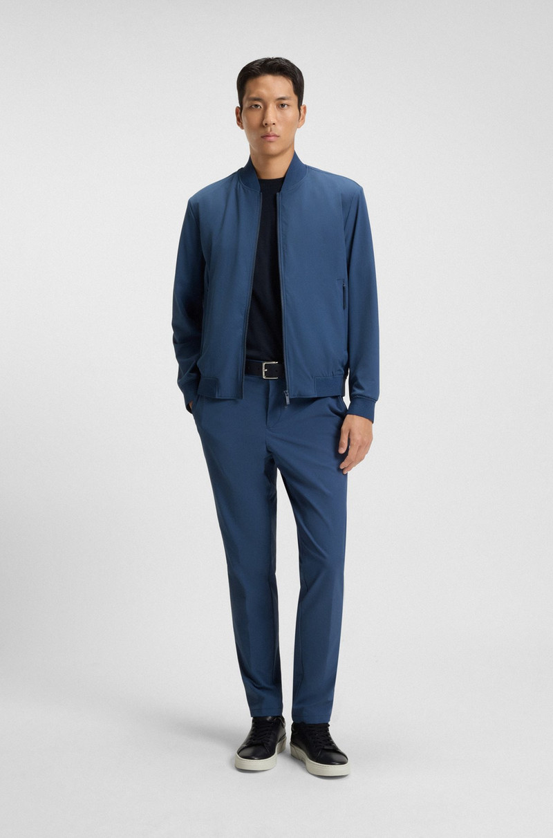 BOSS SLIM-FIT BLOUSON JACKET WITH KNITTED TRIMS outlook