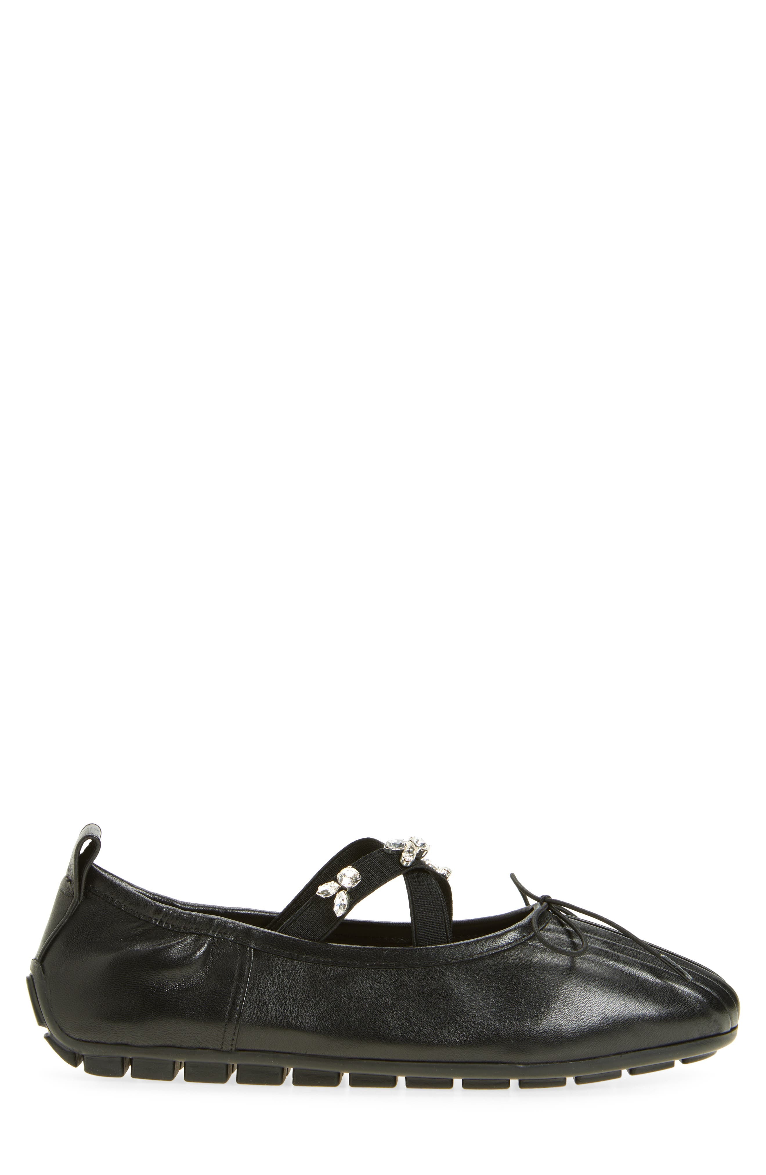 Simone Rocha Crystal Embellished Mary Jane Ballerina Flat in Black/Clear at Nordstrom - 2