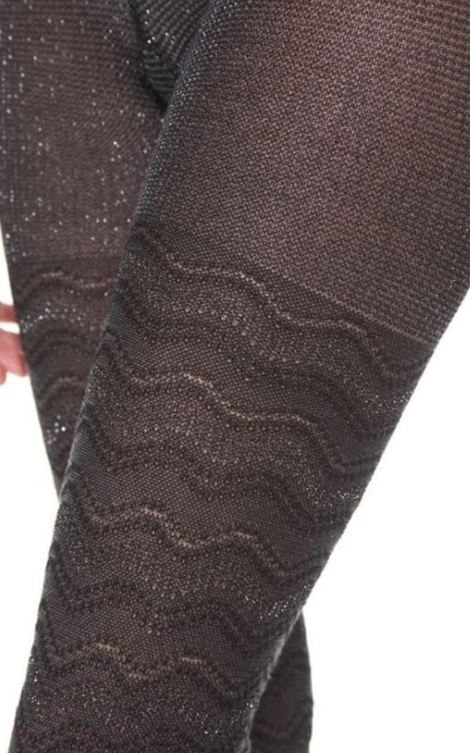 Metallic Shimmer Zigzag Tights - 3