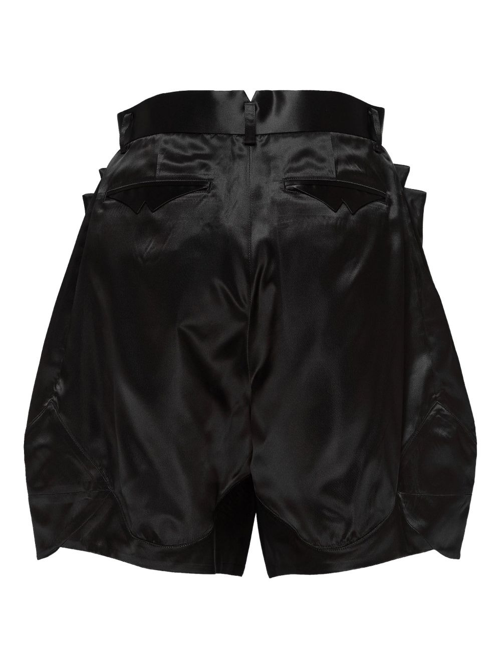 pocket-detail satin shorts - 2