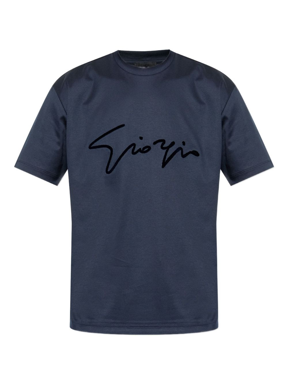 SIGNATURE-EMBROIDERED COTTON T-SHIRT - 1