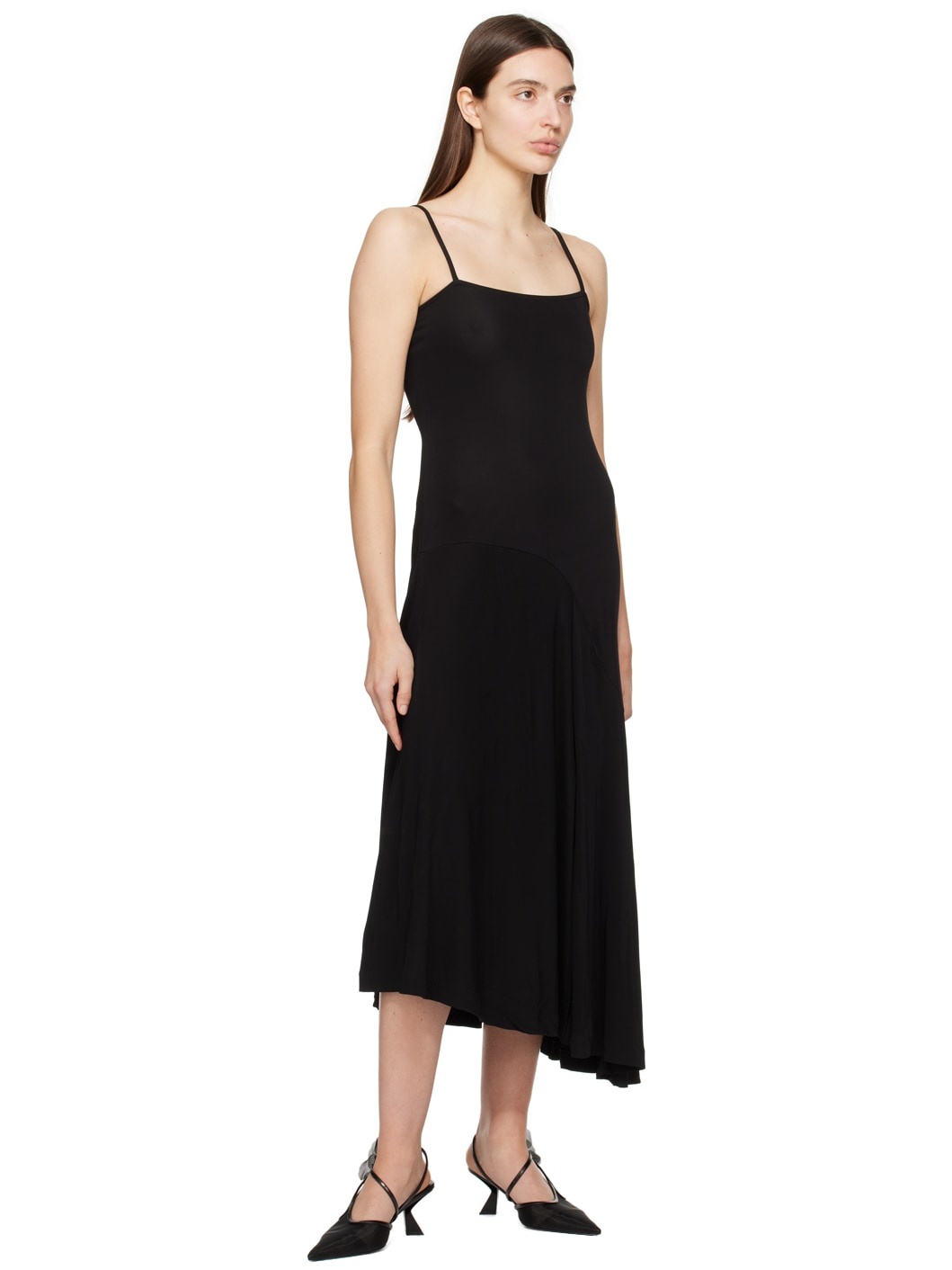 Black Contour Midi Dress - 4