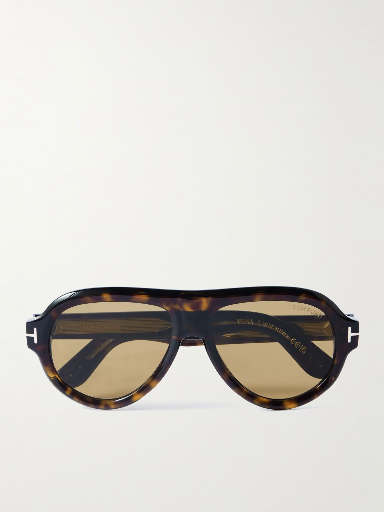 Icon Pilot Aviator-Style Tortoiseshell Acetate Sunglasses Tortoiseshell - 1