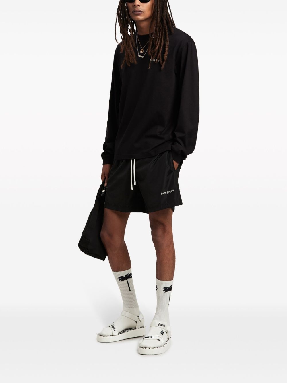 logo-embroidered swim shorts - 2