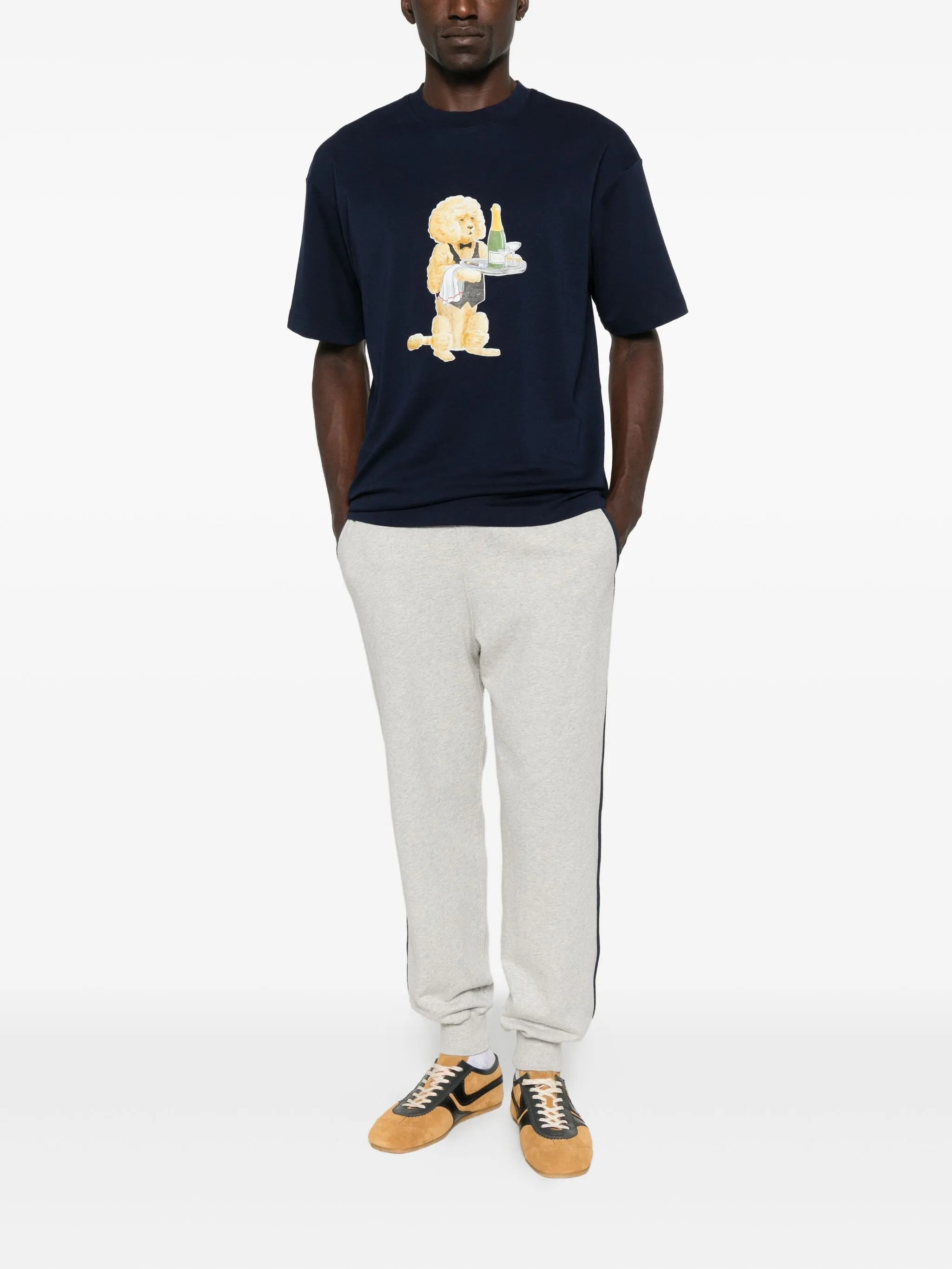 Drole De Monsieur Poodle-print T-shirt - 4