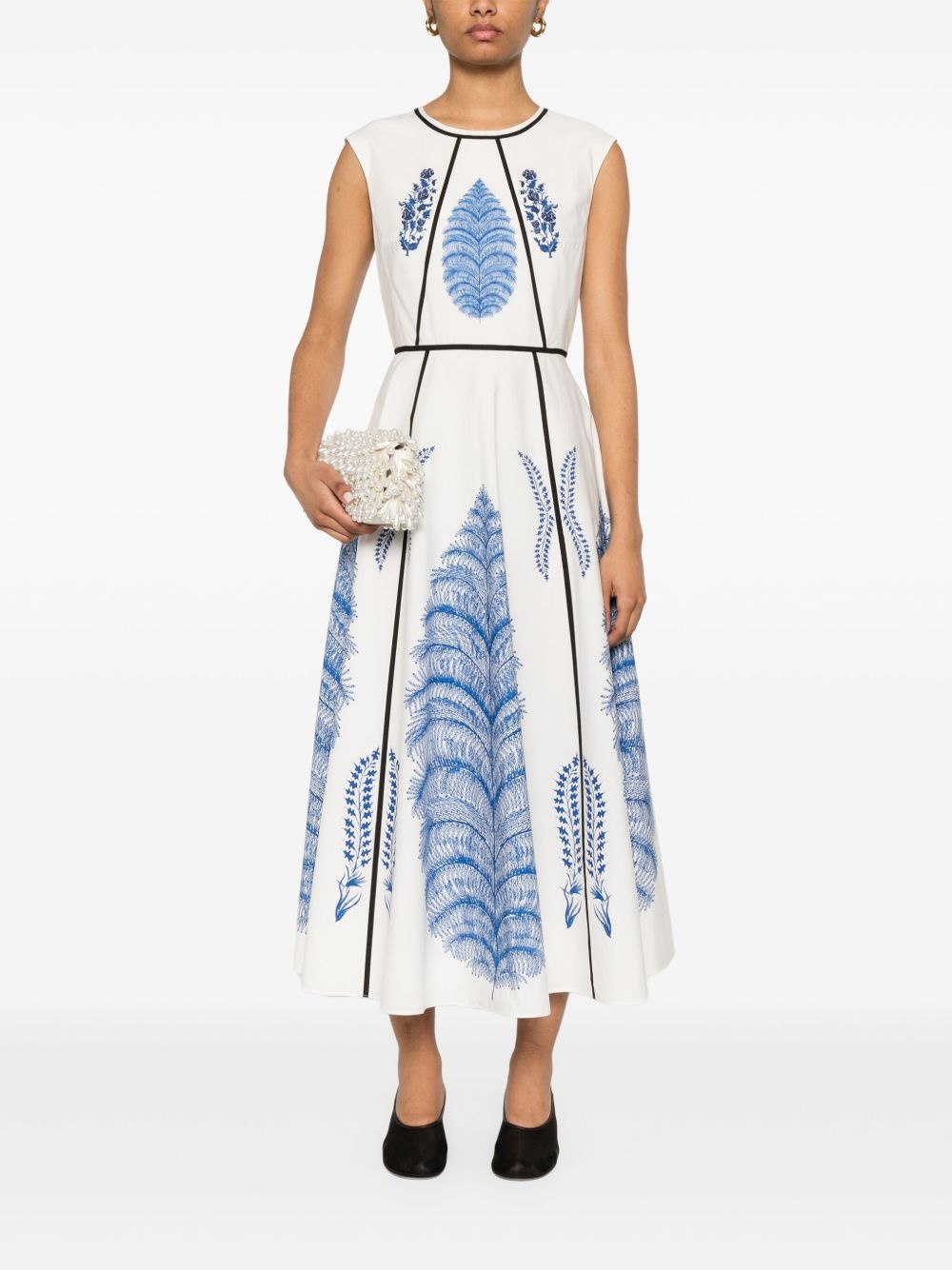 foral-print midi dress - 2