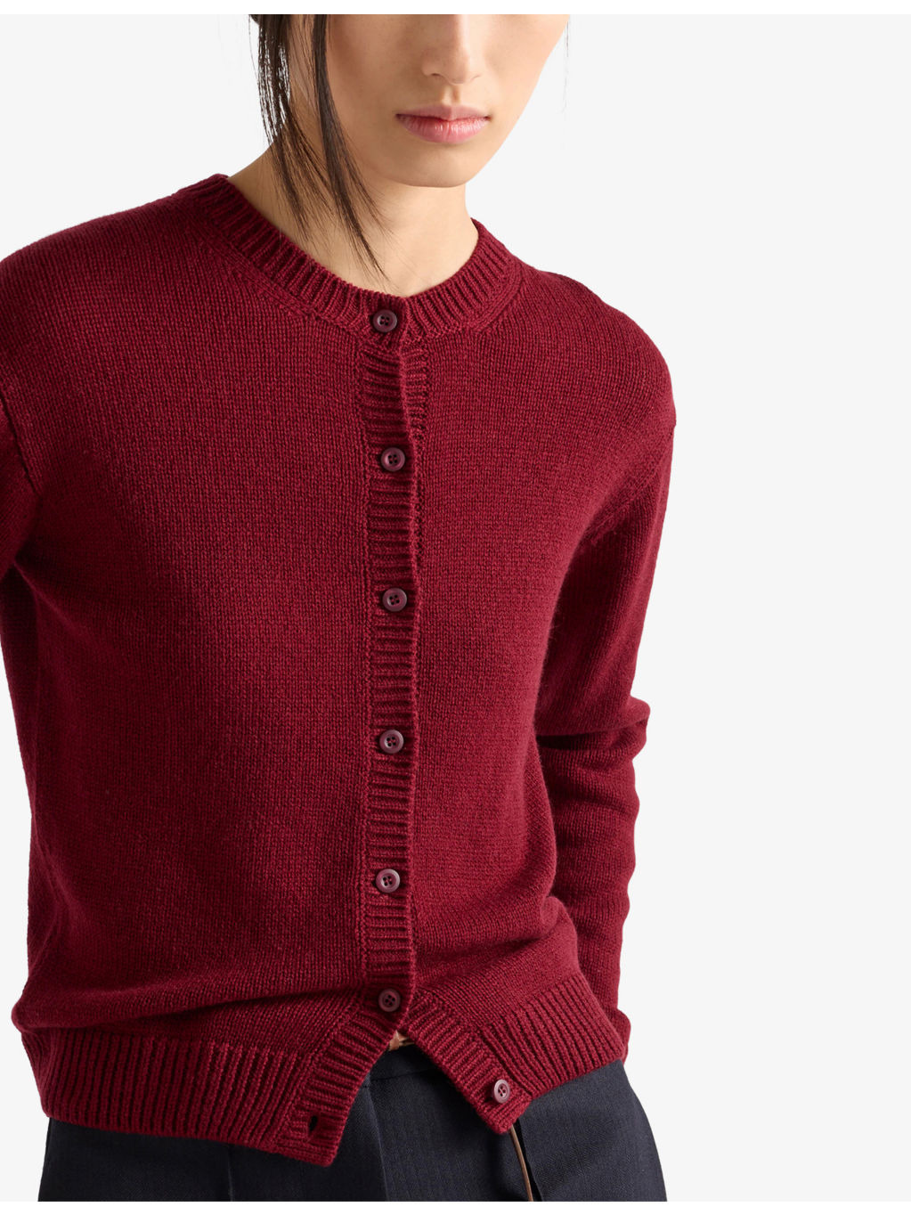 Triangle-Logo Cashmere Knitted Cardigan - 3
