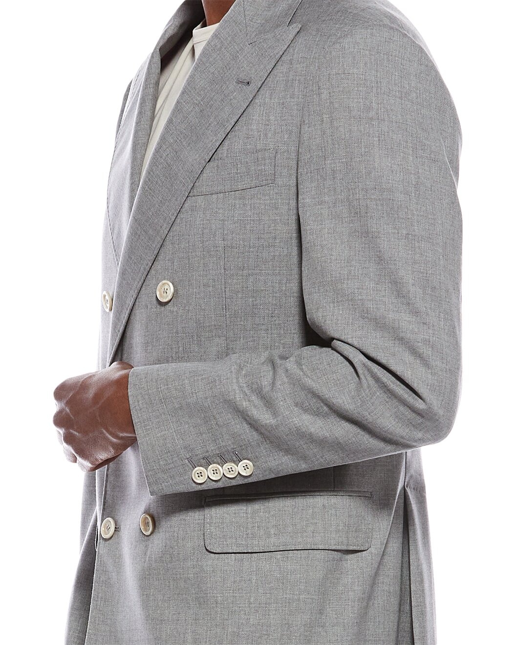 Brunello Cucinelli 2pc Wool Suit with Pleated Pant - 3