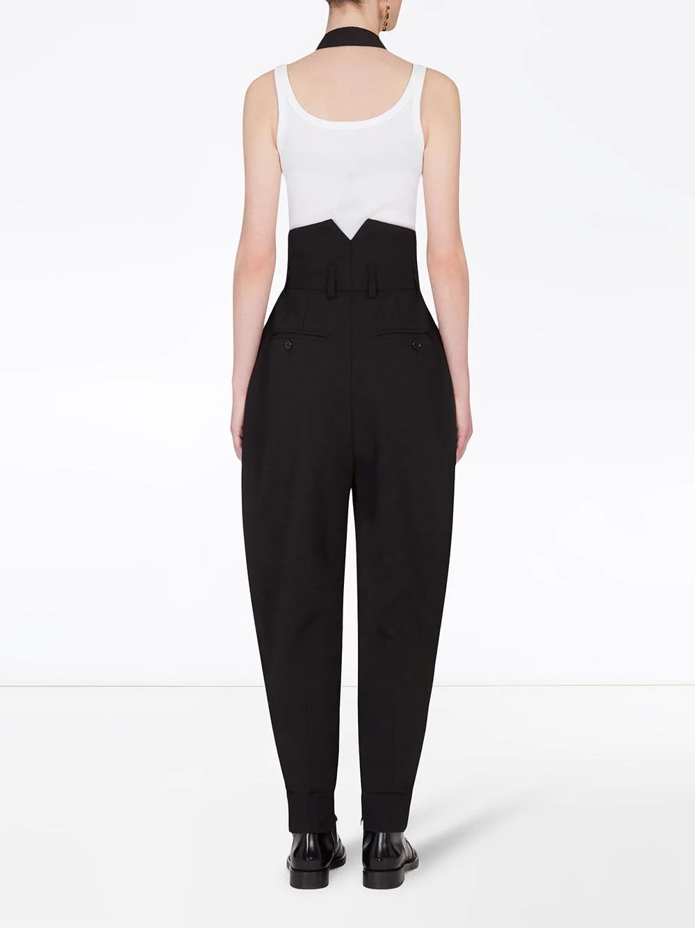 crossover lapels jumpsuit - 4