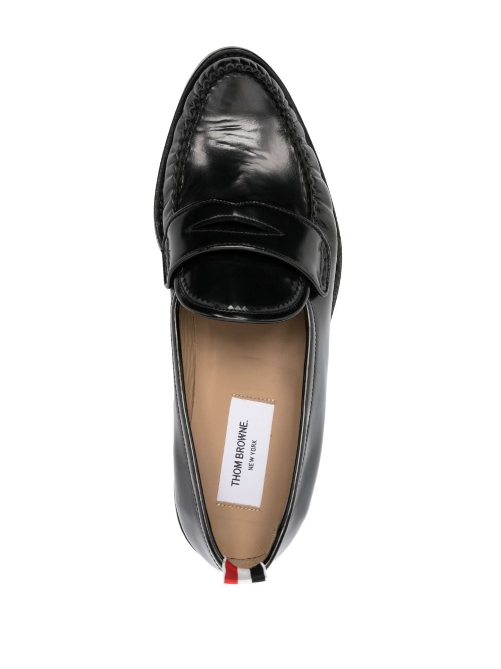 penny-slot leather loafers - 4