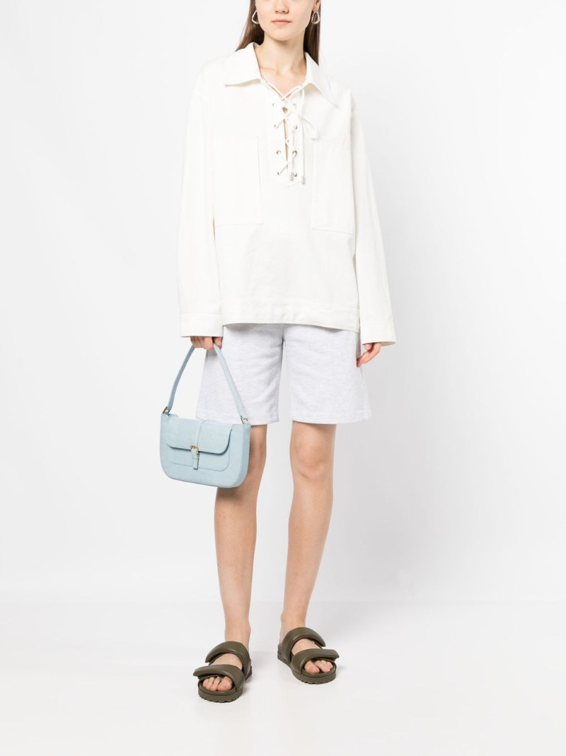 SYSTEM lace-up detail blouse outlook