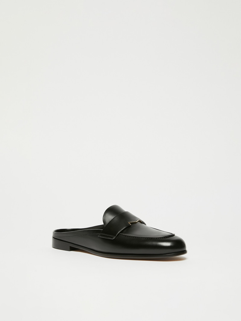 Max Mara REGENTSABOT Smooth leather mule moccasins outlook