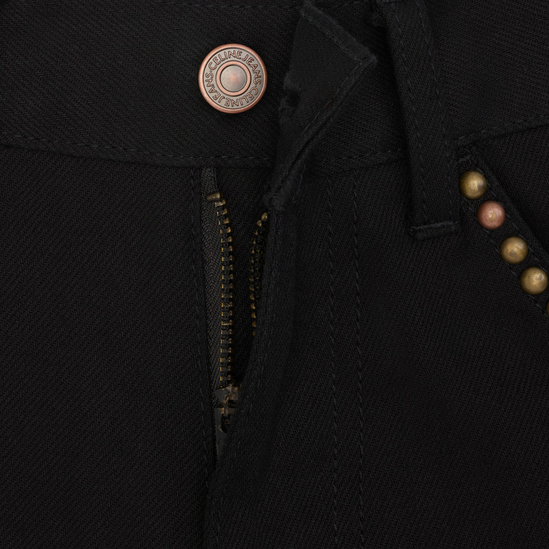 DYLAN FLARED JEANS IN PURE BLACK DENIM 4