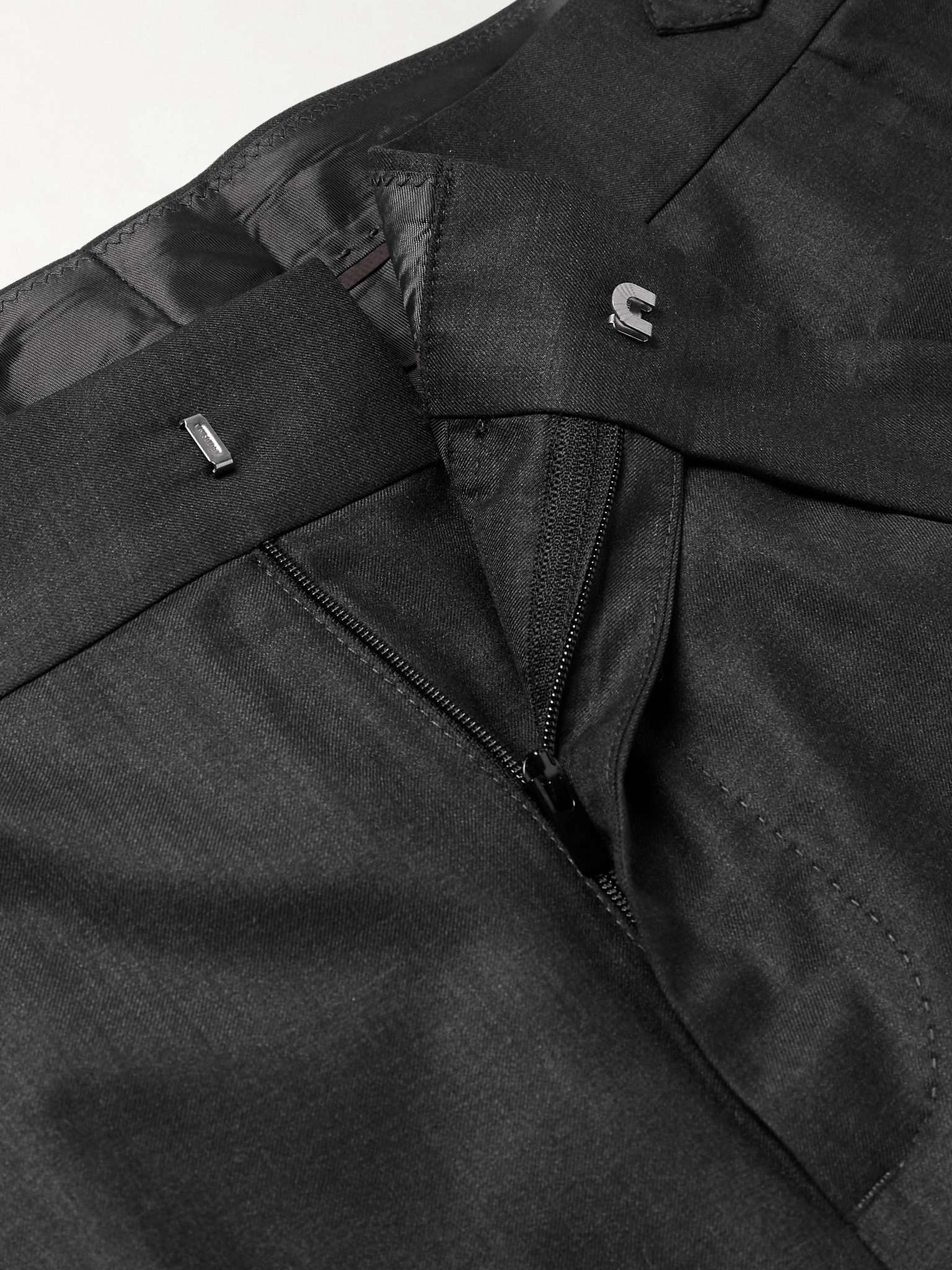 Pleated Virgin Wool and Silk-Blend Suit Trousers - 3